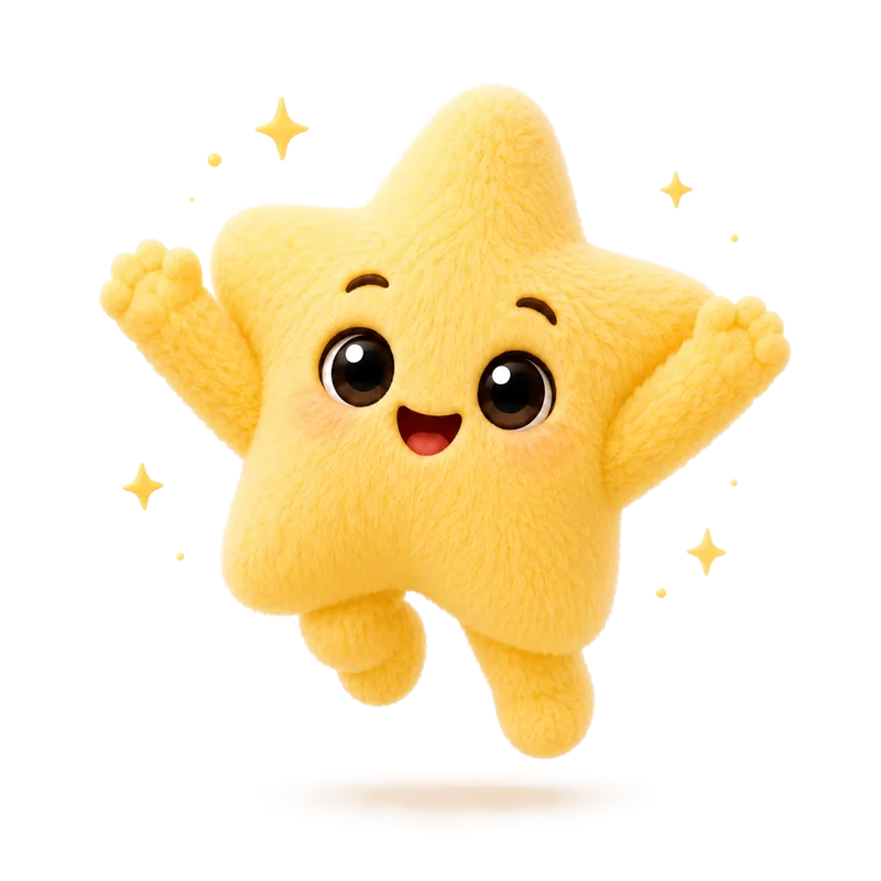 Mascote estrela da DearYou comemorando